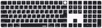 XSKN Shortcuts and Languages Silicone Keyboard Cover Skin Compatible with Apple 2021 iMac M1 Chip Magic Keyboard with Touch ID and Numeric Keypad A2520 Accessories (EU&US Version, Arabic Black)