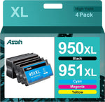 950XL 951XL Combo Ink Cartridges | Work for HP OfficeJet Pro 8600, Pro 8610, Pro 251dw 276dw, 8100 8620 8625 8630 Series | Replacement for HP 951 950 Ink Cartridges | 4 Pack