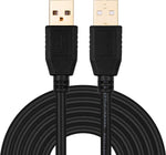 USB A to A Male Cable 50Ft,Tan QY USB to USB Cable USB Male to Male Cable Double End USB Cord with Gold-Plated Connector for Hard Drive Enclosures, Printers, Modems, Cameras(15M/50Ft)