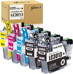 EXCERCUS 5 Pack Compatible Ink Cartridge Replacement for Brother LC3013 LC3011 LC-3013 High Yield Compatible with MFC-J491DW MFC-J497DW MFC-J895DW MFC-J690DW (2 Black,1 Cyan, 1 Magenta, 1 Yellow)