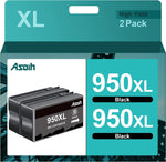 950XL Black Ink Cartridge | Work for HP OfficeJet Pro 8100 8110, 8600 8610 8615 8616, 8620 8625, 8630 8640 Printer | Work for HP 950 951 Ink Cartridges Combo Pack | 2 Black