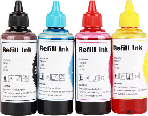 CoYlBod Refill Ink Kit Regular Ink (NOT Sublimation Ink) for T702XL Workforce WF-3720 WF-3725 WF-3733 WF-3730 for Refillable Cartridges or CISS
