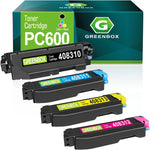 GREENBOX Compatible PC600 High-Yield Toner Cartridge Replacement for Ricoh PC600 P C600 408310 408311 408312 408313 Toner for Ricoh P C600 Printer (18,000 Black Pages, 12,000 Color Pages, 4 Pack)