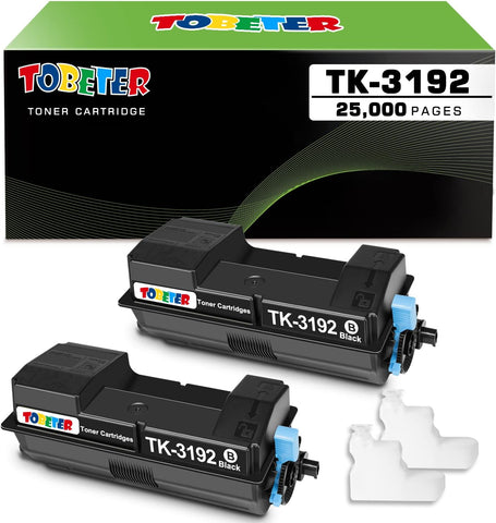 ToBeter Compatible TK3192 Toner Cartridge Replacement for Kyocera TK-3192 1T02T60US Use for ECOSYS M3660idn M3655idn M3860idn M3860idnf P3060dn P3260dn Monochrome Printer 25,000 Pages (Black 2-Pack)