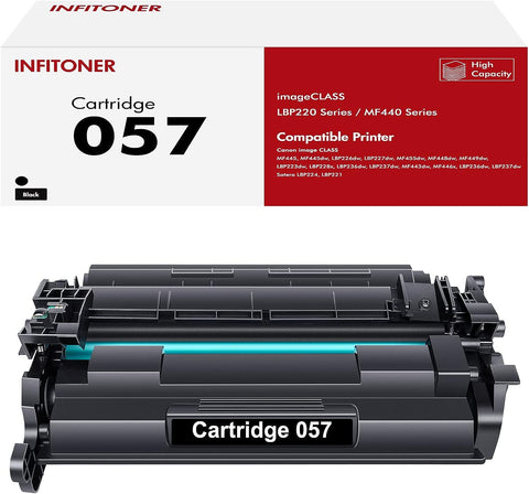 057 Black Toner Cartridge 3009C001 1-Pack Compatible Replacement for Canon 057 057H CRG-057 Toner Cartridge Color ImageCLASS MF445dw MF448dw MF449dw LBP226dw LBP227dw MF445 LBP220 Series Printer