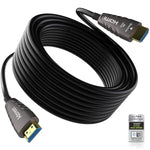 Adoreen 8K Fiber Optic HDMI 2.1 Cable 50 Feet-15 Meter?Certified? Active Optical HDMI Cord for 8K@60Hz 4K@120Hz 2K@240Hz Dynamic HDR eARC HDCP2.2&2.3 4:4:4 3D,Compatible PS5/PS4,Ultra HD TV