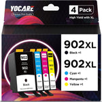 Compatible 902XL (4-Pack) Ink Cartridge Replacement for HP 902XL 902 High Yield, Work for Officejet Pro 6978 6960 6962 6968 6954 6958 6950 6951 6970 Printers (Black, Cyan, Magenta, Yellow)