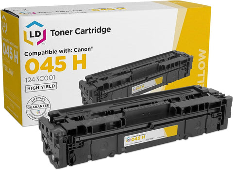 LD Compatible Toner Cartridge Replacement for Canon 045H 1243C001 High Yield (Yellow)