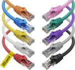 Cat6 Ethernet Cable (1 Feet) LAN, UTP Cat 6 RJ45, Network, Patch, Internet Cable - 20 Pack (1 ft)