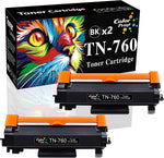 2-Pack ColorPrint Compatible TN760 Toner Cartridge Replacement for Brother TN-760 TN 760 TN-730 TN730 Work with DCP-L2550DW HL-L2350DW L2390DW L2395DW L2370DWXL MFC-L2710DW L2750DWXL Printer (Black)