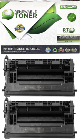 Renewable Toner 37A MICR Replacement for HP 37A CF237A Laser Printers M607 M608 M609 M631 M632 M633 Check Printer Cartridge (Pack of 2)