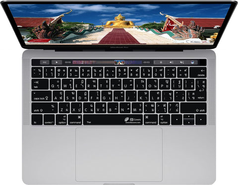 KB Covers Thai QWERTY ISO Keyboard Cover with MacBook Pro Touch Bar (Late 2016) 19114