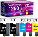 MM MUCH & MORE Compatible Toner Cartridge Replacement for Dell 810WH 1250 use with 1250c 1350cnw 1355cn 1355cnw C1760nw C1765nf C1765nfw Printers (2 Black, Cyan, Magenta, Yellow)