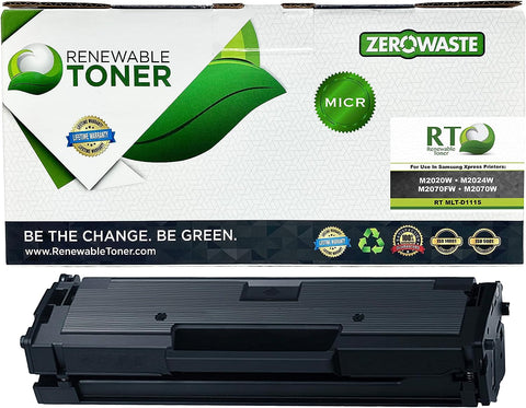 Renewable Toner Compatible MICR Toner Cartridge Replacement for Samsung MLT-D111S SL-M2020W M2070W M2070FW