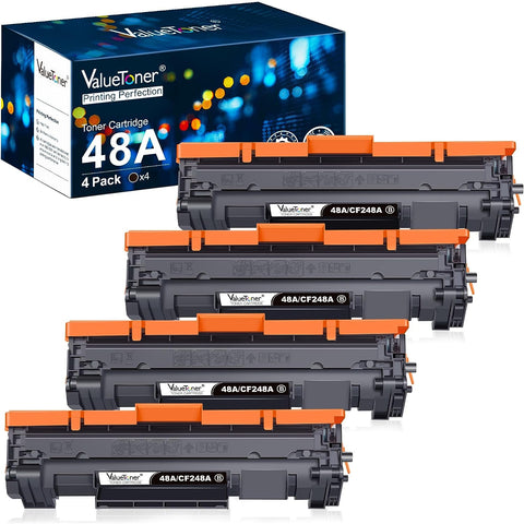 Valuetoner Compatible Toner Cartridge Replacement for HP 48A Toner Cartridge Black CF248A 248A Used for Pro M15w M16a M15a M16w MFP M31w M30w M29w Laser Printer (Black, 4 Pack )