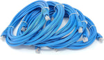 Micro Connectors 14ft Cat6A UTP Ethernet Patch 24AWG Cable (Blue, 5 Pack)