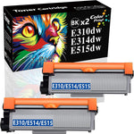 (2-Pack, Black) Compatible ColorPrint E515DW Toner Cartridge Replacement for Dell E310dw E310 E514dw E515dn E515 593-BBKD Laser Printer