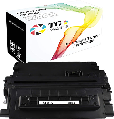 (1 Pack) TG Imaging (10,500 Pages) Compatible CF281A Toner Cartridge Replacement for HP 81A Tone High Page Yield Work in HP MFP M630 M604 M605 M606 M632 Series Toner Printer