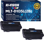 HI-VISION HI-YIELDS Compatible MLT-D105L Toner Cartridge Replacement for Samsung 105L D105L Work with SCX-4623F SCX-4623FN SCX-4623FW ML-2525 ML-2525W ML-1910 ML-1915 ML-2540 Printer (2xBlack)