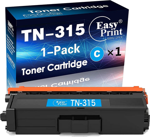 EASYPRINT (1xCyan Pack) Compatible Cyan TN315 Toner Cartridge TN-315 Used for Brother HL-4140CN/ 4150CDN/ 4570CDWT/ 4570CDW, MFC-9460CDN/ 9465CDN/ 9560CDN/ 9970CDN, DCP-9055CDN/ 9270CDN Printers