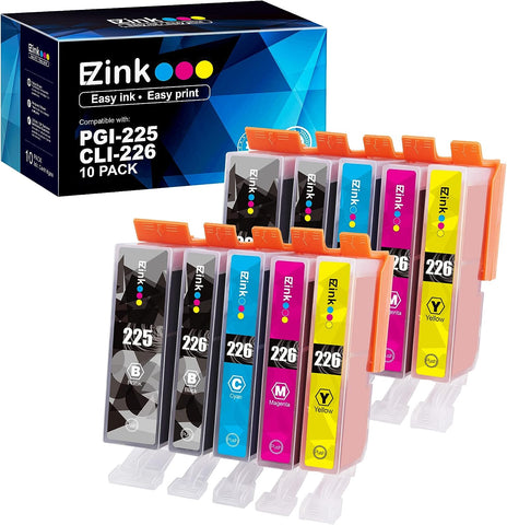 E-Z Ink (TM Compatible Ink Cartridge Replacement for Canon PGI-225 CLI-226 PGI225 CLI226 Compatible with PIXMA MX882 MX892 MG5320 MG6220 (2 PGBK, 2 Cyan, 2 Magenta, 2 Yellow, 2 Small Black) 10Pack