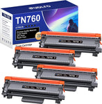 SUDLTO TN760 Toner for Brother Printer Compatible with Brother TN760 TN 730 Toner TN-730/TN-760 to Compatible with MFC-L2750DW HL-L2370DW MFC-L2710DW HL-L2350DW DCP-L2550DW HL-L2390DW Printer(4 Black)