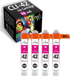 C P 4-Pack ColorPrint Compatible CLI42 Ink Cartridges Replacement for CLI-42 CLI 42 CLI42M CLI-42M Work with PIXMA Pro-100S Pro-100 Pro100 Pro100S Printer (Magenta)