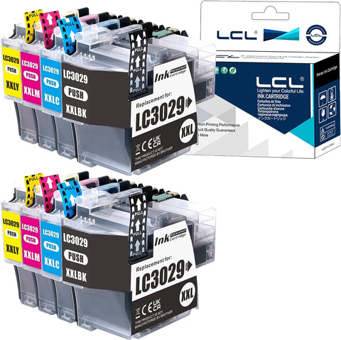 LCL Compatible Ink Cartridge Replacement for Brother LC3029 XXL LC3029BK LC3029C LC3029M LC3029Y High Yield MFC-J6535DW J6535DWXL J6935DW J5830DW J5830DWXL J5930DW (8-Pack 2Bk 2Cyan 2M 2Y)