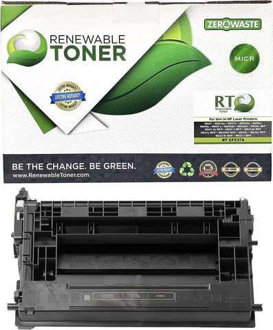 37A MICR High-Yield Toner Cartridge | RT Replacement for HP 37A 37X Works with Laser Enterprise M607 M608 M609 Series MFP M631 M632 M633 Check Printer Ink | CF237X CF237A