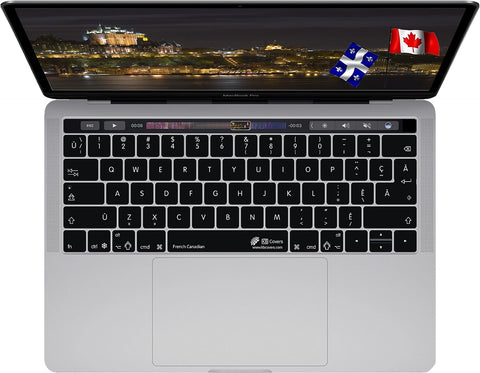 KBCovers - Keyboard Cover for French Canadian Language fits Apple MacBook Pro 13 & 15 inch w/Touch Bar (Late 2016+)