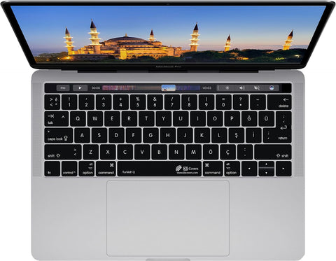 KBCovers - Keyboard Cover for Turkish Language fits Apple MacBook Pro 13 & 15 inch w/Touch Bar (Late 2016+)