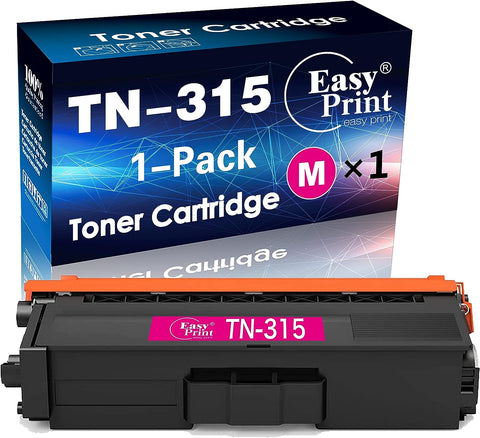 EASYPRINT (1xMagenta Pack) Compatible Magenta TN315 Toner Cartridge TN-315 Used for Brother HL-4140CN/ 4150CDN/ 4570CDWT/ 4570CDW, MFC-9460CDN/ 9465CDN/ 9560CDN/ 9970CDN, DCP-9055CDN/ 9270CDN Printers