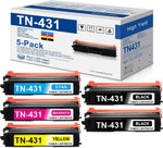 TN431 Toner Cartridge- YOIS Compatible TN 431 TN431BK TN431C TN431M TN431Y Replacement for Brother MFC-L8900Cdw HL-L8260CDW HL-L8360CDW MFC-L8610CDW HL-L8360CDWT Printer (5 Pack, 2BK+1C+1M+1Y)