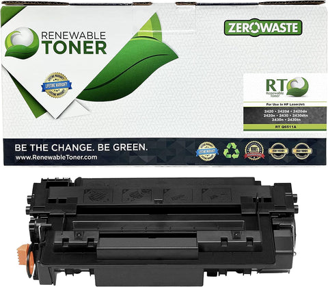 Renewable Toner Compatible Toner Cartridge Replacement for HP Q6511A 11A Laser Printers 2420 2430