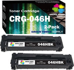 2-Pack Green Toner Supply Compatible Toner Cartridge Replacement for Canon 046H 046BK 046HBK CRG046HBK High Page Yield for imageCLASS MF731Cdw MF733Cdw MF735Cdw LBP654Cdw Toner Printer