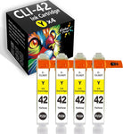 4-Pack ColorPrint Compatible CLI42 Ink Cartridges Replacement for CLI-42 CLI 42 CLI42Y CLI-42Y Work with PIXMA Pro-100S Pro-100 Pro100 Pro100S Printer (Yellow)