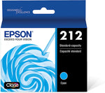 EPSON T212 Claria -Ink Standard Capacity Cyan -Cartridge (T212220-S) for Select Epson Expression and Workforce Printers