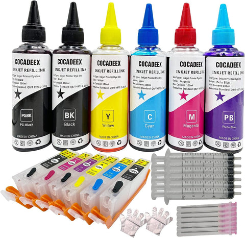 COCADEEX 280XXL Ink Refill Kits Compatible with PGI-280XXL CLI-281XXL,Work with Pixma TS8100 TS8120 TS8200 TS8220 TS8300 TS8320 TS9100 TS9120 Printer