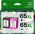 65XL Ink Cartridges High Yield Compatible Replacement for HP Ink 65 Black and Color Combo Pack Works with AMP 100 120 Series DeskJet 2620 3720 Series Envy 5020 5030 Series