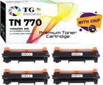 TG Imaging (4 Pack, Super High Yield) Compatible for TN770 Black High Yield Toner Cartridge (TN-770, 4xBlack) Replacement for HL-L2370DW HL-L2370DWXL MFC-L2750DW MFC-L2750DWXL Printers