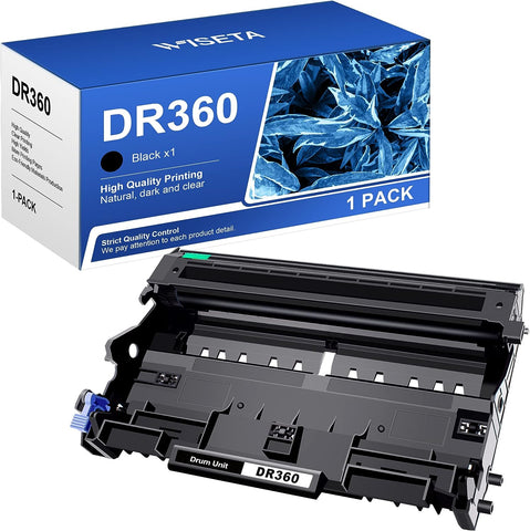 DR360 DR-360 Compatible Drum Unit Replacement for Brother DR 360 DR-360 Compatible with DCP-7040 DCP-7030 MFC-7840W HL-2140 MFC-7340 MFC-7440N HL-2170W HL-2150N Printer(1 Black)
