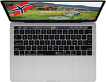 KBCovers - Keyboard Cover for Norweigan Language fits Apple MacBook Pro 13 & 15 inch w/Touch Bar (Late 2016+)