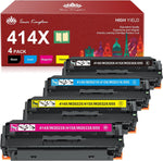 414X Toner Cartridges 4 Pack Compatible Replacement for HP 414X W2020X 414A W2020A with HP Color Laserjet Pro MFP M479fdw M454dw Printer (Black Cyan Yellow Magenta)