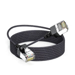 JUXINICE Cat6 Ethernet Cable Slim&Flexible and Light, Nylon Braided High Speed Cat 6a LAN Network Cable for Travel or Modem/Router/Gaming/PC Black-20FT