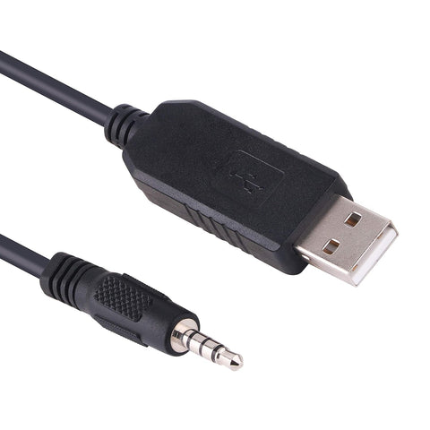 6FT USB UART TTL 3v3 to 4P 3.5mm AJ Audio Jack TRRS for Yaesu FT VX FTH CT-42 (USB-3.5mm AJ)