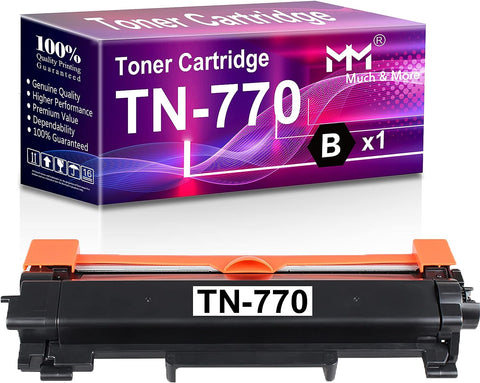 MM MUCH & MORE Compatible Toner Cartridge Replacement for Brother TN-770 TN770 TN 770 to use for Brother HL-L2370DW MFC-L2750DW HL-L2370DWXL MFC-L2750DWXL Printers (1-Pack)