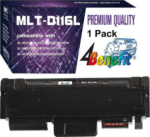 (1-Pack?Black) Compatible 116 116L MLT-D116L Toner Cartridge Used for Samsung Xpress Xpress M2885FW M2835DW M2825FD M2875FW M2875FD M2625D Printer, by 4Benefit