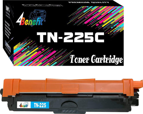 (1 x Cyan) 4Benefit 1-Pack Compatible TN221 TN225 Toner Cartridge Replacement for Brother HL-3140CW HL-3170CDW MFC-9130CW MFC-9330CDW MFC-9340CDW Laser Printer