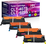 MM MUCH & MORE Compatible Toner Cartridge Replacement for Samsung CLP-325 CLT-409S CLT-407S used for CLX-3185FW 3185N CLP-320N CLP-321N CLP-325W CLX-3170 Printer (Black, Cyan, Magenta, Yellow, 4-Pack)