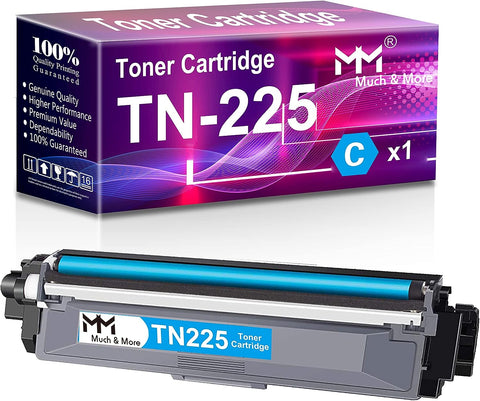 MM MUCH & MORE Compatible Toner Cartridge Replacement for Brother TN225 TN-225C TN-225 TN221 use with HL-L3140CW HL-L3150CDW HL-3170CDW MFC-9130CW MFC-9140CDN MFC-9330CDW MFC-9340CDW Printers (Cyan)